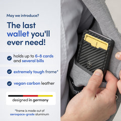 SWYPE Slim Wallet for Men with Money Clip - Metal Mens Wallet - RFID Blocking Credit Card Holder for Men - Minimalist Front Pocket Wallet - Thin and Compact Anti Theft Card Wallet - Men’s Card Case
