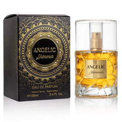 URBAN COLLECTION Angelic Shimmer Perfume for Women and Men, Warm Spiced Gourmand Fragrance, Rich Cinnamon Oak Tonka Bean Vanilla, Praline Sandalwood, Long Lasting Cozy Luxury Scent 3.4 oz / 100ml