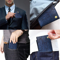 WildHorn Brown Men's Wallet - Blue Antique