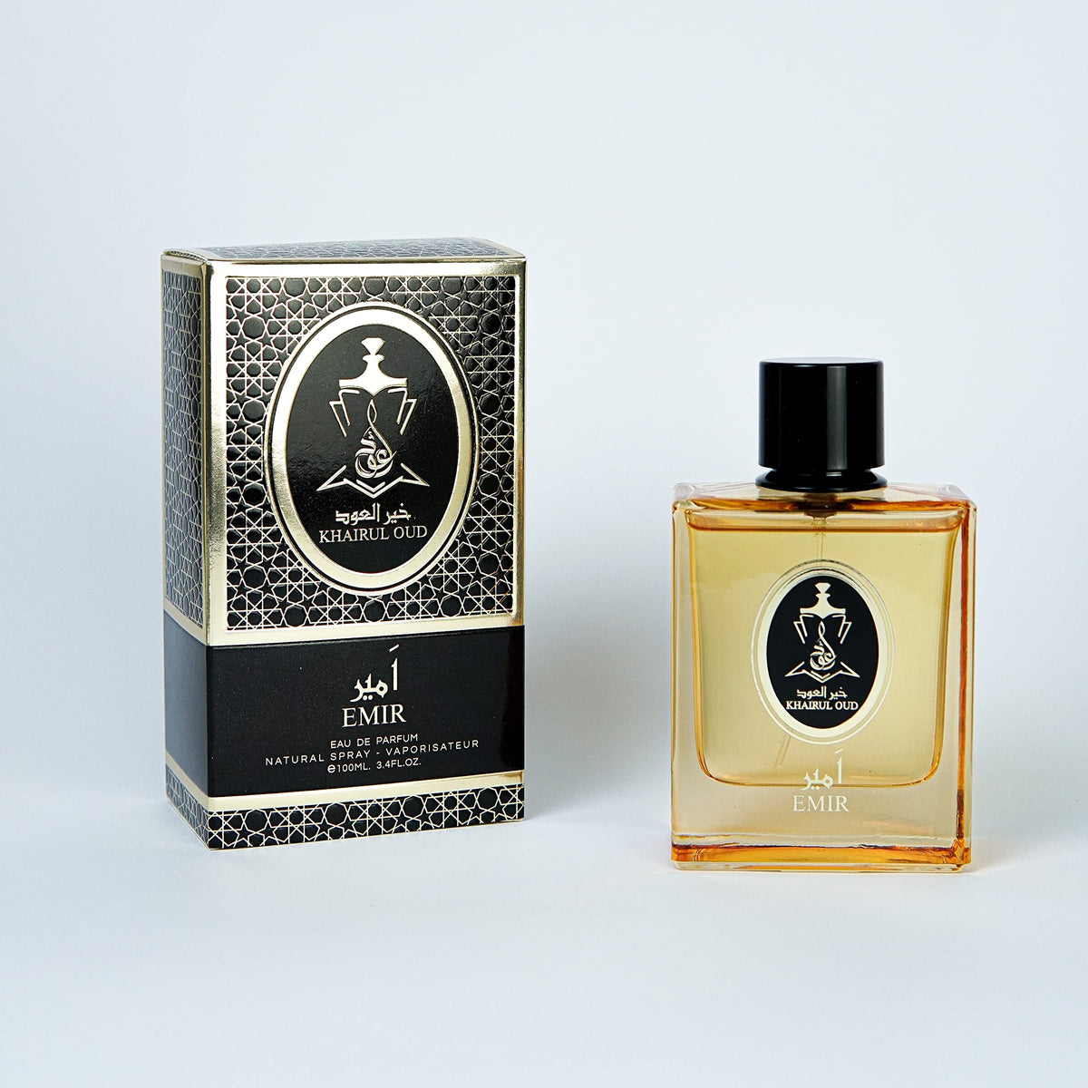 Emir Perfume by Khairul Oud Unisex Fragrance For Men Or Women 100ml with a Combination of Amber Sparkling Oud and Powerful Wood with a Blend of Orange and Fresh Spices