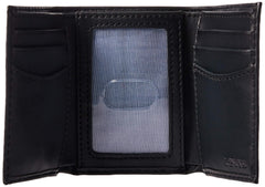 Levi's Men's RFID Trifold Wallet - Sleek and Slim Includes ID Window and Credit Card Holder - Black