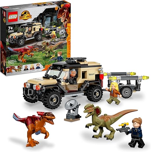 LEGO Jurassic World Pyroraptor and Dilophosaurus Transport 76951 Building Toy Set (254 Pieces)