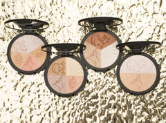Bolver Highlighter Makeup Palette, Powder Palette Facial Bronzers Illuminator Palette Highlighter Baked Waterproof Long Lasting. (H05)