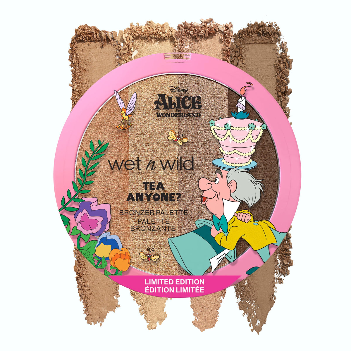 Wet n Wild Alice in Wonderland Tea Anyone?, Makeup Bronzer Palette Including 4 Sun-kissed Warmth Shades, Blendable Shades for Buildable, Makeup's Radiant Soft-Focus Effect