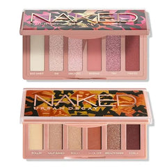 URBAN DECAY Naked Mini Eyeshadow Palette Makeup Set Travel Size 6 Pan Palette Neutral Pinks Brown Shades Naked Mini Half Baked + Sin Bundle Kit