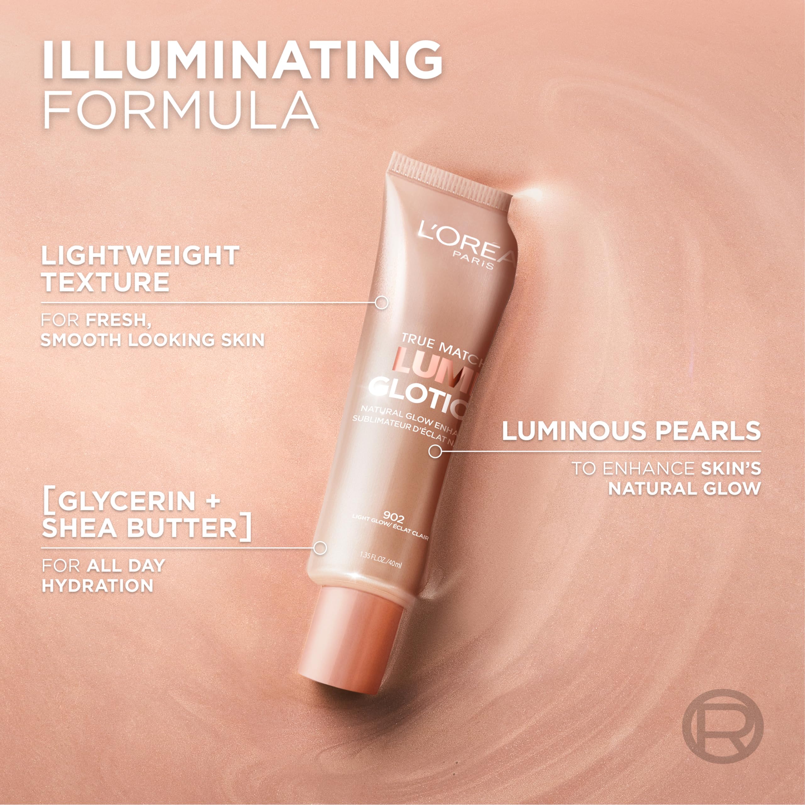 L’Oréal Paris L'Oreal Makeup True Match Lumi Glotion Natural Glow Enhancer Highlighting Lotion, 1 Count, Deep