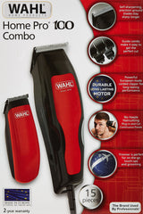 WAHL Home Pro 100 Combo Hair Clipper+Trimmer, Corded Electric, Men's Grooming Set with Precision Blades, Sleek Design, and Dry Operation, 1395.0417