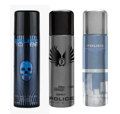 Police To Be Titanium Light Blue Deodorant Spray - For Men (600 ml, Pack Of 3)