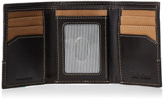 Timberland Men's Canvas & Leather Trifold Wallet - Khaki