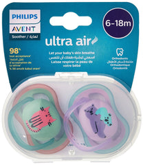 Philips Avent Ultra Air Pacifier 6-18M Animals Deco 2 pack
