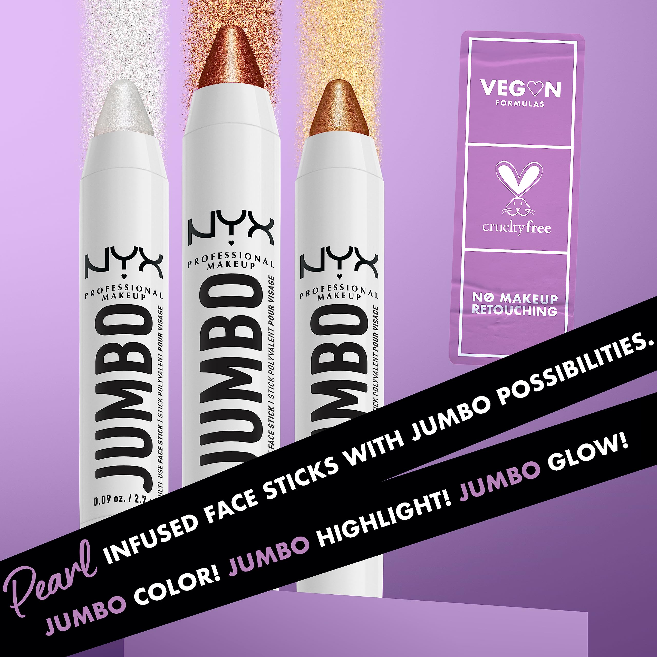 NYX PROFESSIONAL MAKEUP, Jumbo Face Stick Highlighter - Flan