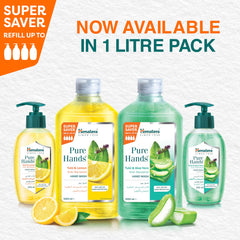 Himalaya Pure Hands Tulsi & Aloe Vera Hand Wash 1000ml | Moisturizing & Natural Germ Protection | Gentle on Skin | Refreshing Scent
