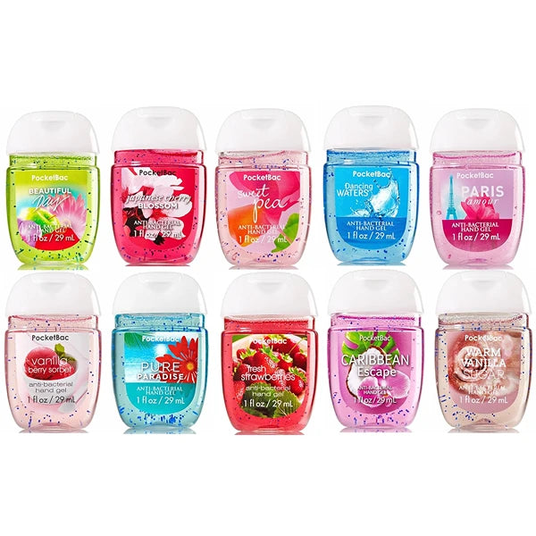 Bath & Body Works PocketBac Hand Sanitizer Classic Favorites 10pc Bundle