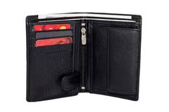 Flying Fossil Genuine Leather Hand-Crafted Wallet For Men - Black