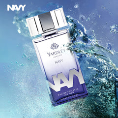 Yardley Navy Eau De Toilette 100ml - Fresh Marine Fragrance, Long-Lasting Scent for All-Day Confidence