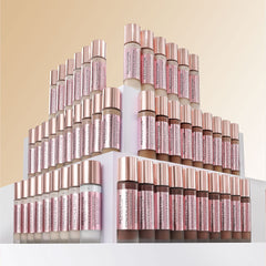 Makeup Revolution Conceal and Define Foundation, Full Coverage & Matte Finish, F4.5 for Light Skin Tones, Vegan & Cruelty-Free, 0.7 Fl Oz