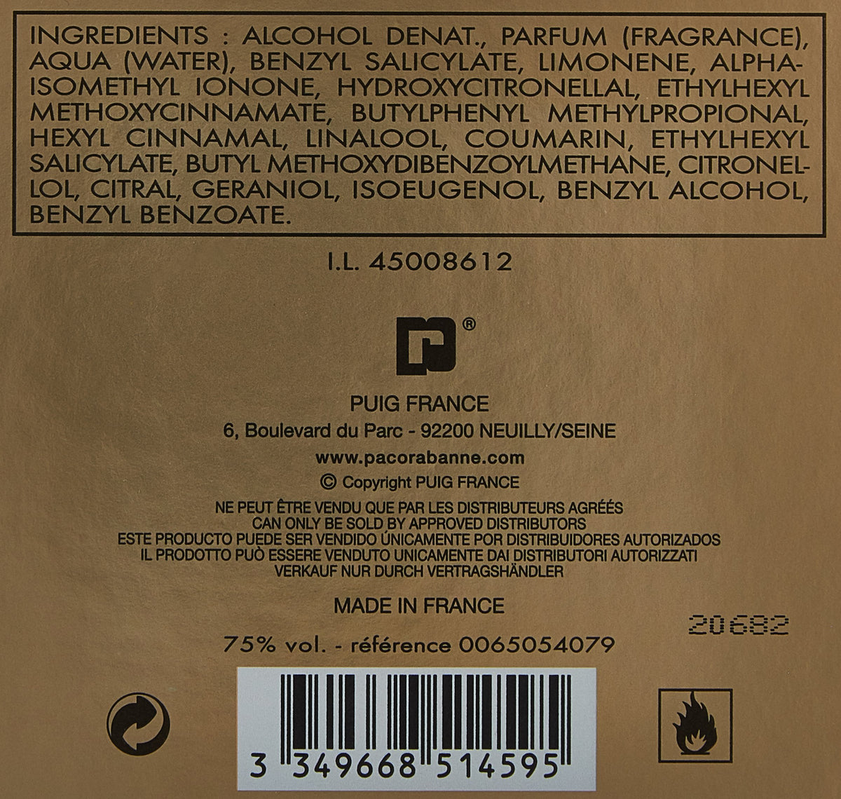 Paco Rabanne Lady Million Absolutely Gold - perfumes for women - Eau de Parfum, 80ml