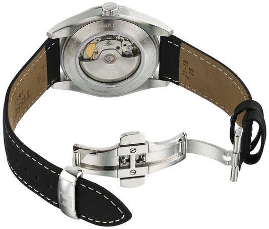 Tissot mens Gentleman Stainless Steel Dress Watch Black T1274071605100