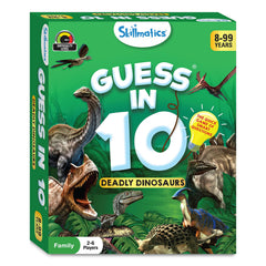 Skillmatics Card Game : Guess In 10 Deadly Dinosaurs | Gifts For Ages 8 And Up | Super Fun For Travel & Family Game Night