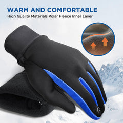 SIMARI Winter Gloves Men Women Touch Screen Glove Cold Weather Warm Gloves Freezer Work Gloves Suit for Running Driving Cycling Working Hiking 102 -Cornflower Blue