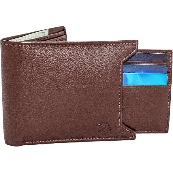 Flying Fossil Genuine Leather Hand-Crafted Wallet For Men, Brown, FFW00002