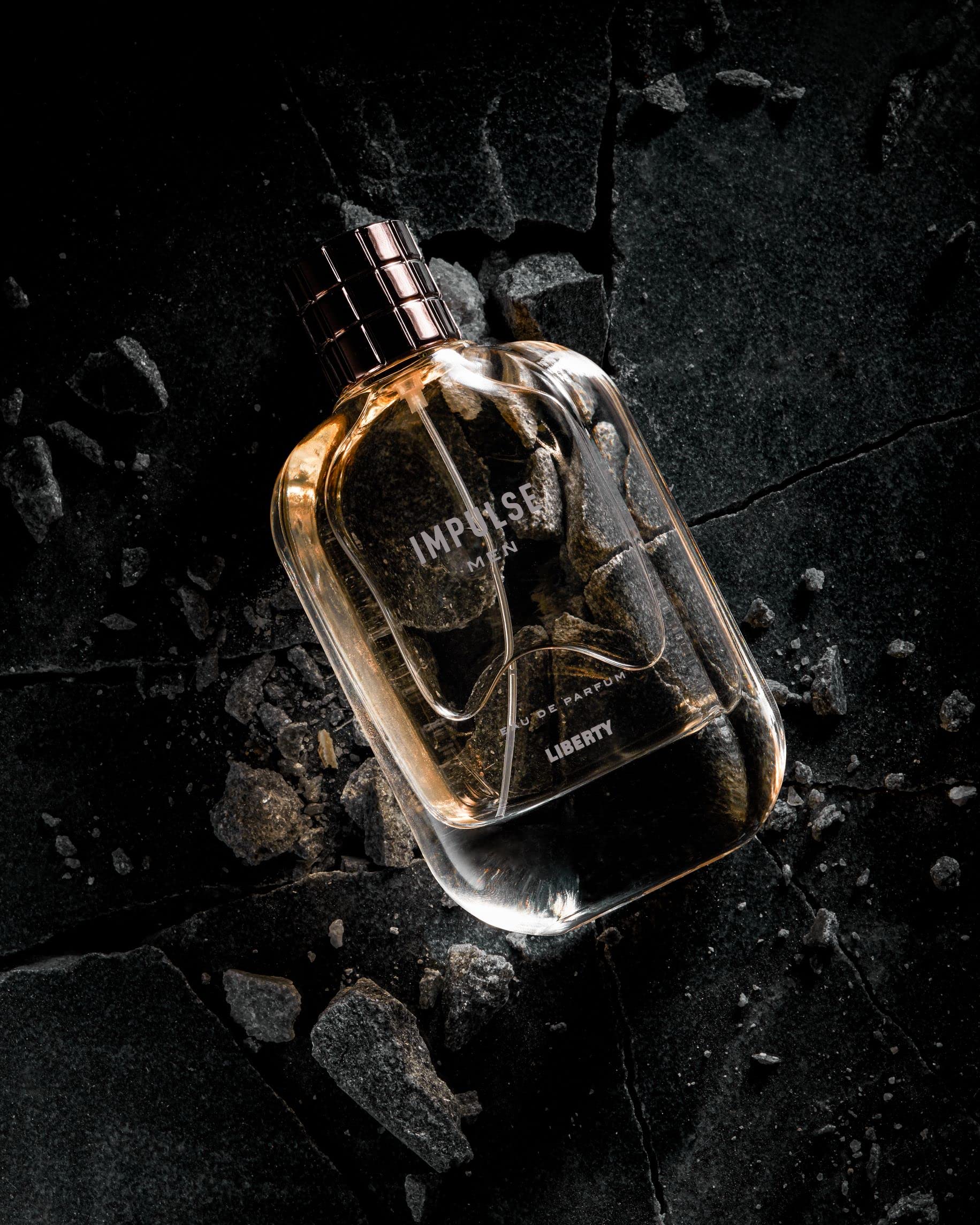 Liberty LUXURY Impulse Perfume for Men, Aromatic Tonic, Grapefruit, Exotic Spices, Sensual Musk Notes, Long Lasting Smell, Eau de Parfum (EDP) - (Impulse, 100ml / 3.4 oz)