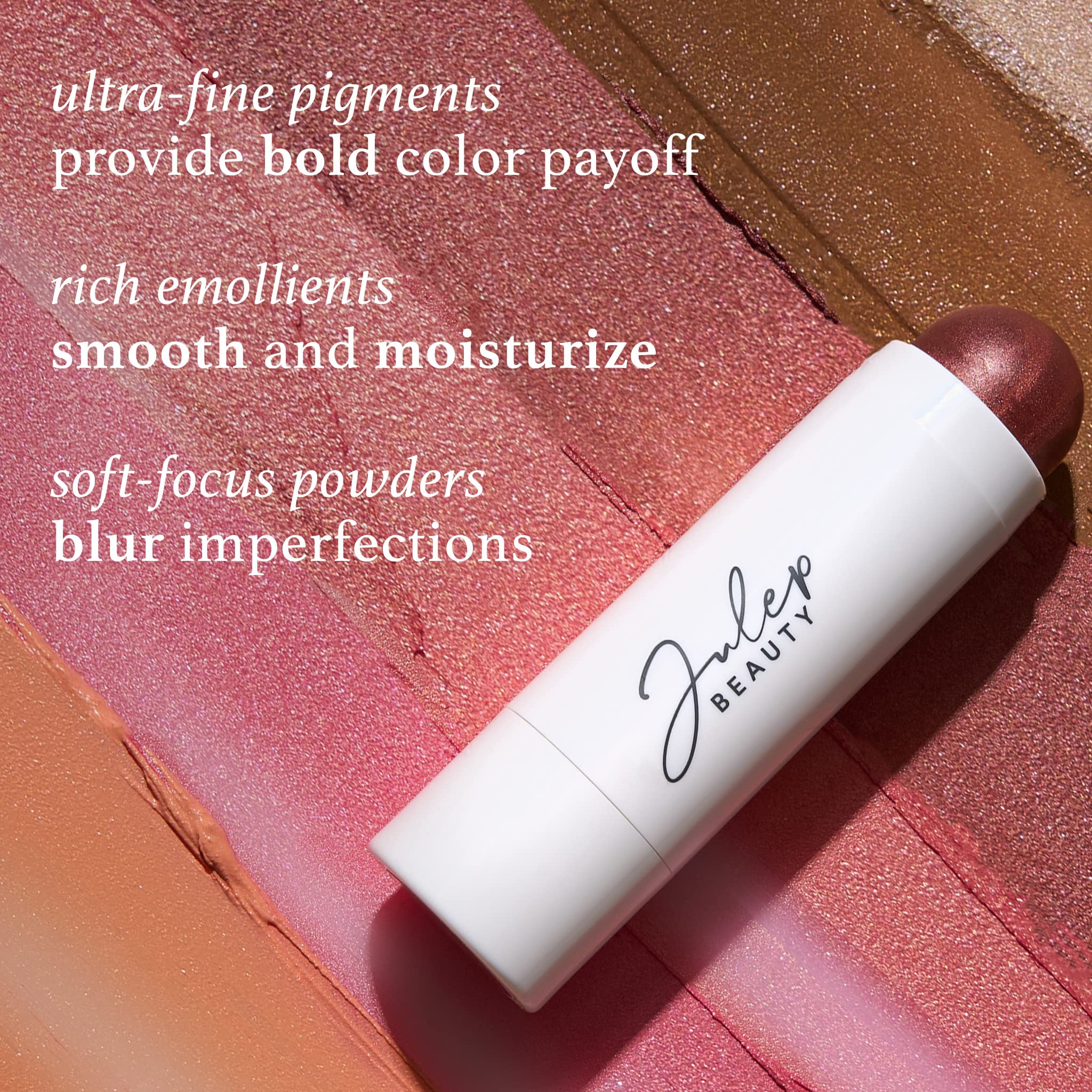 Julep Skip The Brush Cream to Powder Blush Stick - Blendable and Buildable Color - 2-in-1 Blush and Lip Makeup Stick, Trio
