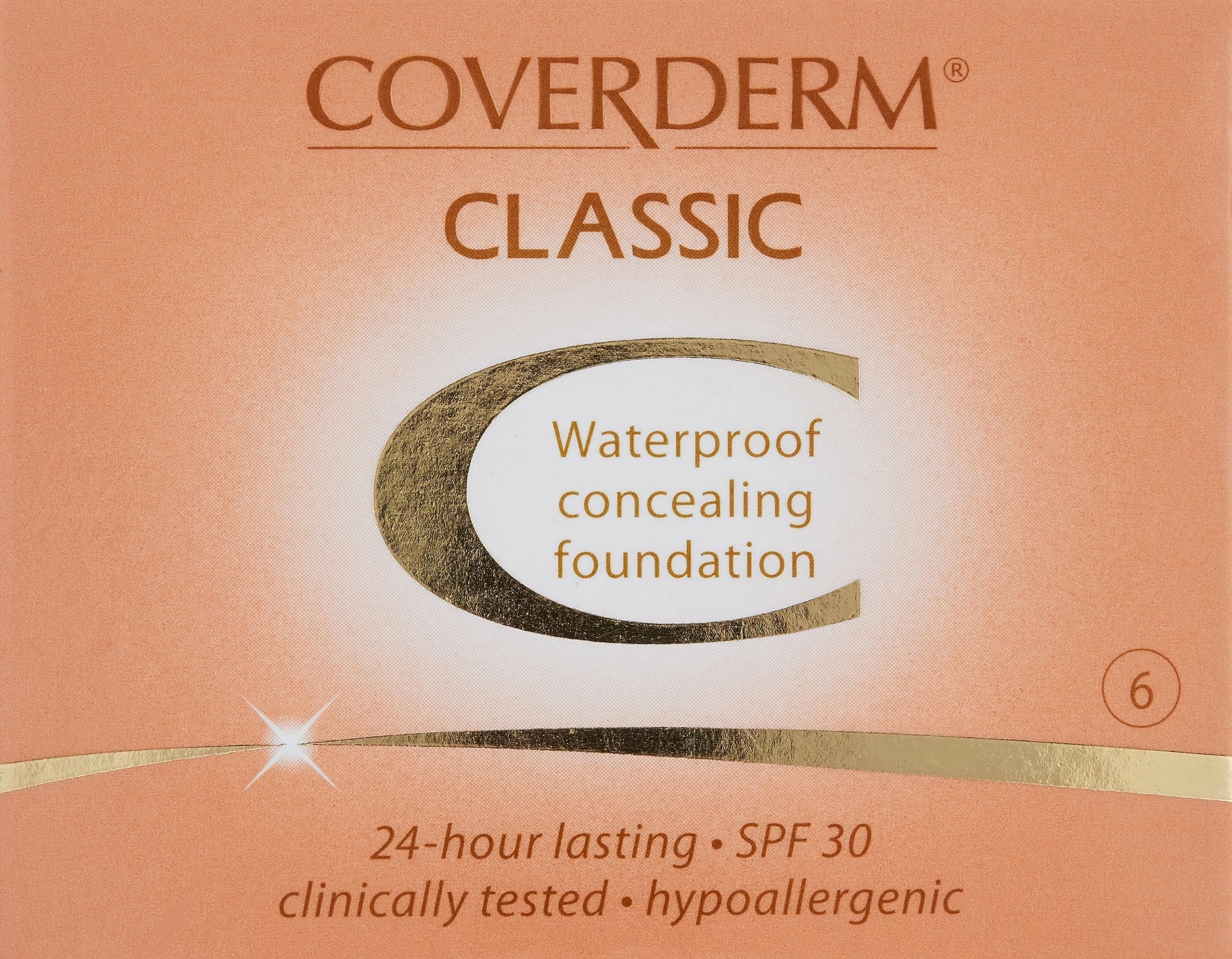 Coverderm Classic Waterproof Concealing Foundation 15 ml, No.6 Shade