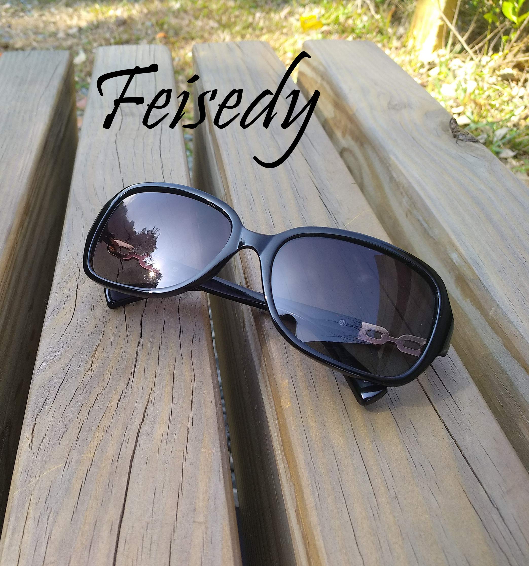 FEISEDY Women Polarized Sunglasses 100% UV400 Vintage Square Sun Glasses Outdoor Driving Fashion Shades for Women B2526