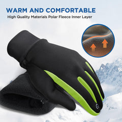SIMARI Winter Gloves Men Women Touch Screen Glove Cold Weather Warm Gloves Freezer Work Gloves Suit for Running Driving Cycling Working Hiking 102 - Green Flash