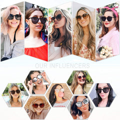 SOJOS Classic Retro Round Sunglasses Women Men Large Glasses SJ2067
