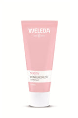 WELEDA Bio Mandel Sensitiv Reinigungsmilch, sanfte porentiefe Naturkosmetik Reinigung für sensible Haut im Gesicht, geeignet für Neurodermitiker und schonende Entfernung von Make-up (1 x 75 ml)