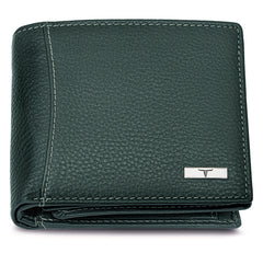 URBAN FOREST Oliver Green Leather Wallet For Men, 6 Card Slot - Green