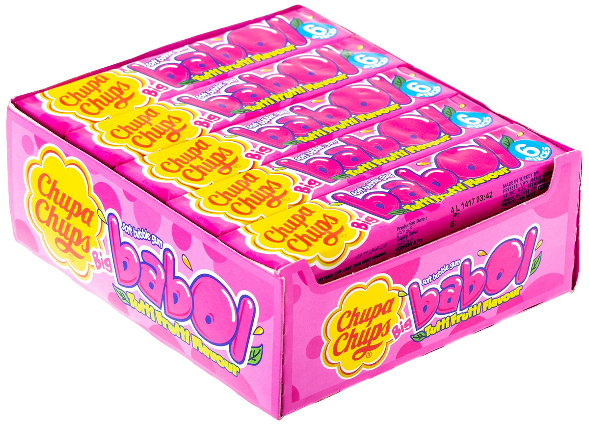 Chupa Chups Big Babol Tutti Fruiti Soft Bubble Gum - 27g (Pack of 20)