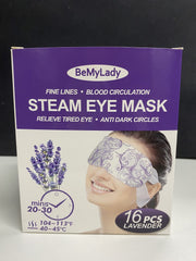 BeMyLady Lavender Eye Mask 16 Packs Heated Eye Mask for Dark Circles and Puffiness Disposable Soothing Headache Relief, Steam Eye Mask for Puffy Eyes, Skincare, Hydrating and Relieve eye fatigue