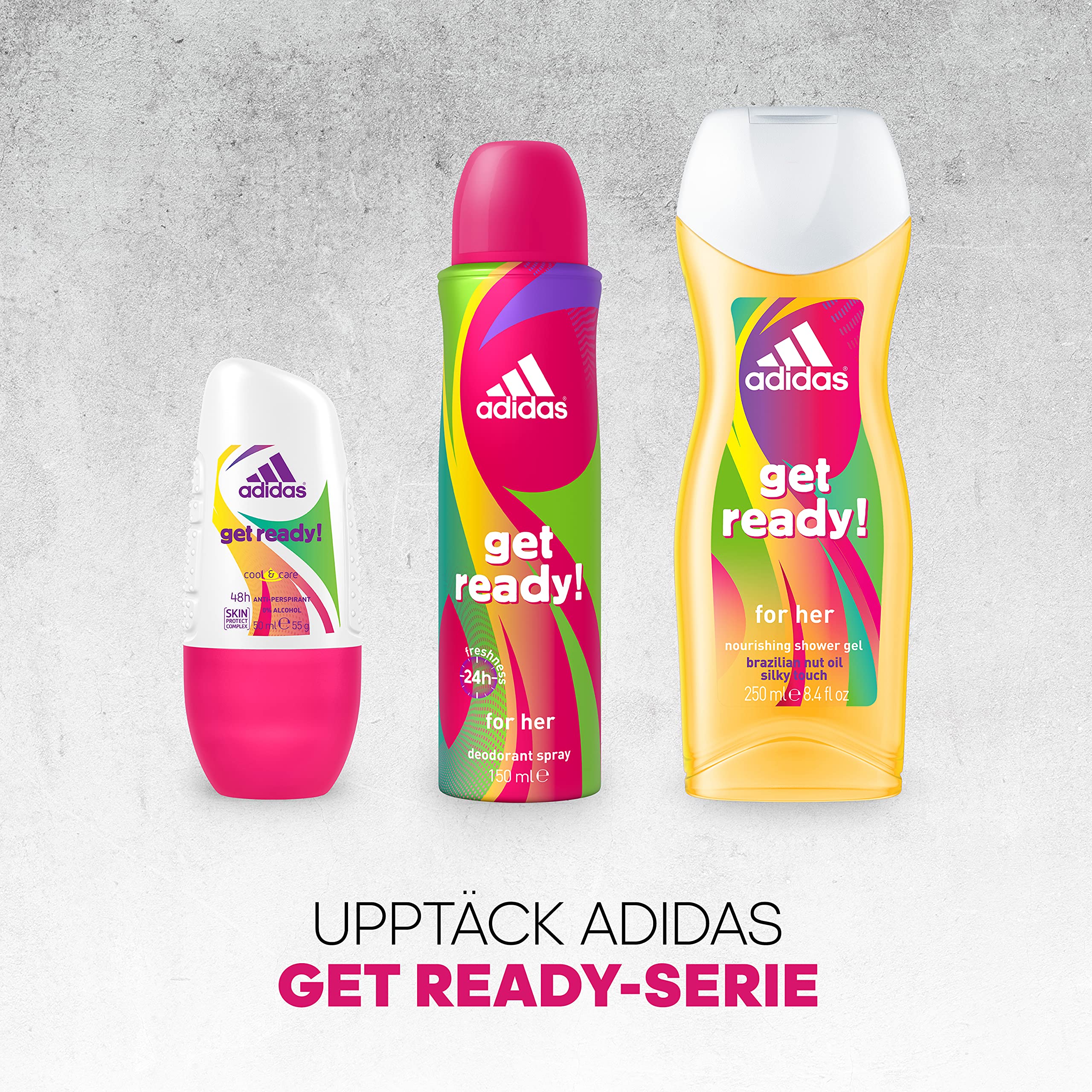 Adidas Get Ready Eau De Toilette For Women 50 Ml