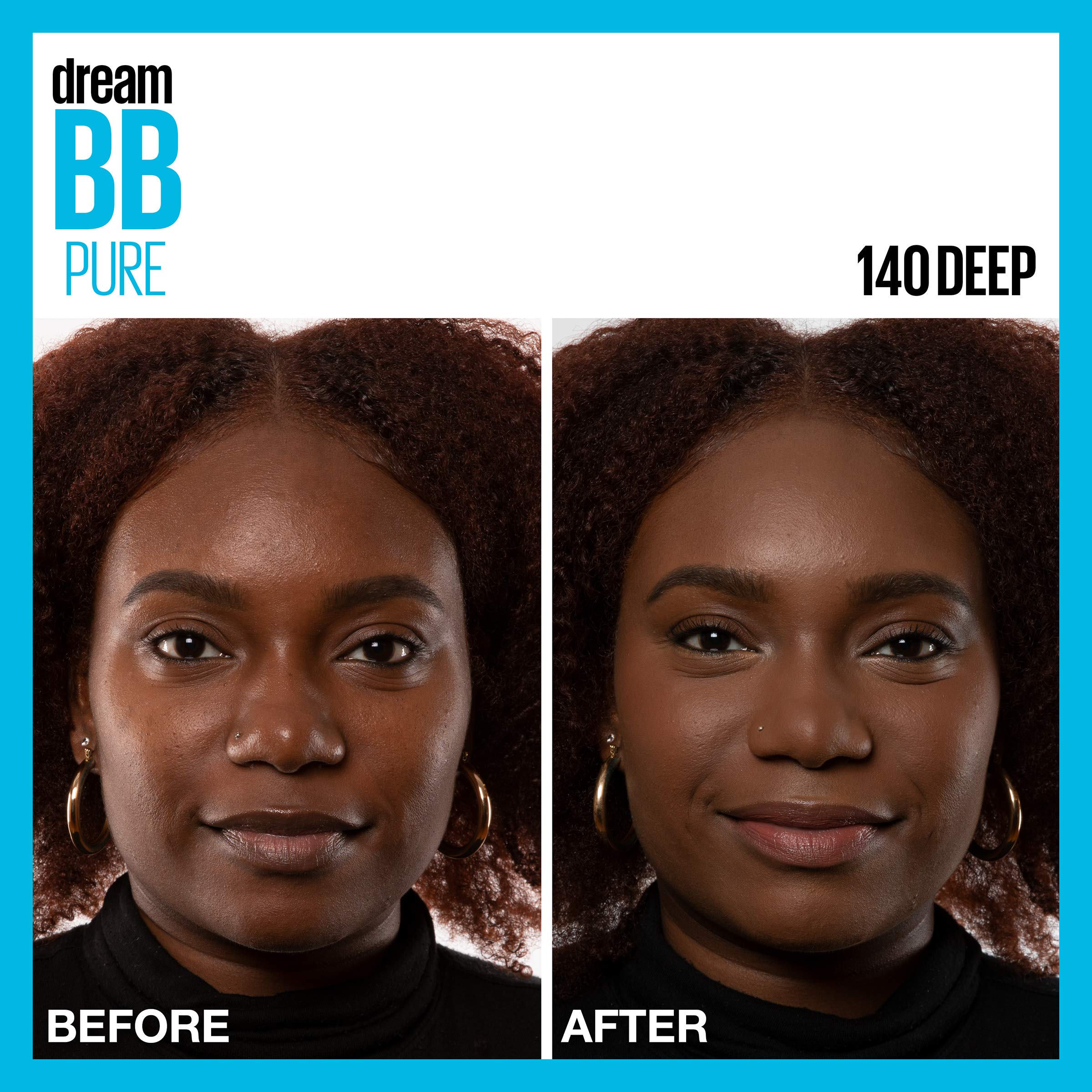 Maybelline New York Dream Pure Skin Clearing BB Cream, 8-in-1 Skin Perfecting Beauty Balm With 2% Salicylic Acid, Sheer Tint Coverage, Oil-Free, Deep, 1 Count