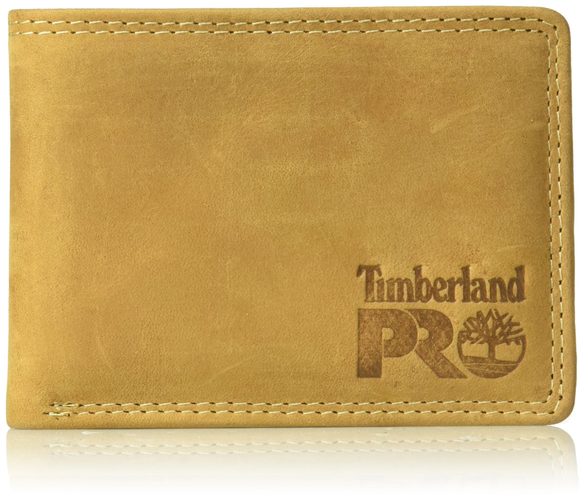 Timberland PRO mens Leather RFID Wallet With Removable Flip Pocket Card Carrier Wallet - Wheat/Pullman
