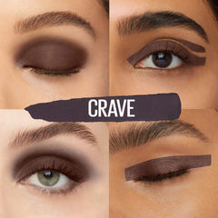 Maybelline Color Strike Eye Shadow Pen, Cream to Powder Finish, Full Coverage Pigments, Crease-Resistant, Smudge-Resistant Eye Makeup, Crave, 0.012 Fl Oz