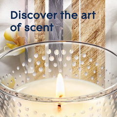 Glade Alluring 2in1 Sheery Vanilla Embrace Scented Candle, Fragrance Infused With Essential Oils, 3.4Oz