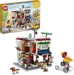 LEGO Creator 3in1 Downtown Noodle Shop 31131 Building Toy Set for Boys, Girls, and Kids Ages 8+; Features a Townhouse, Bike Shop or Arcade (569 Pieces)