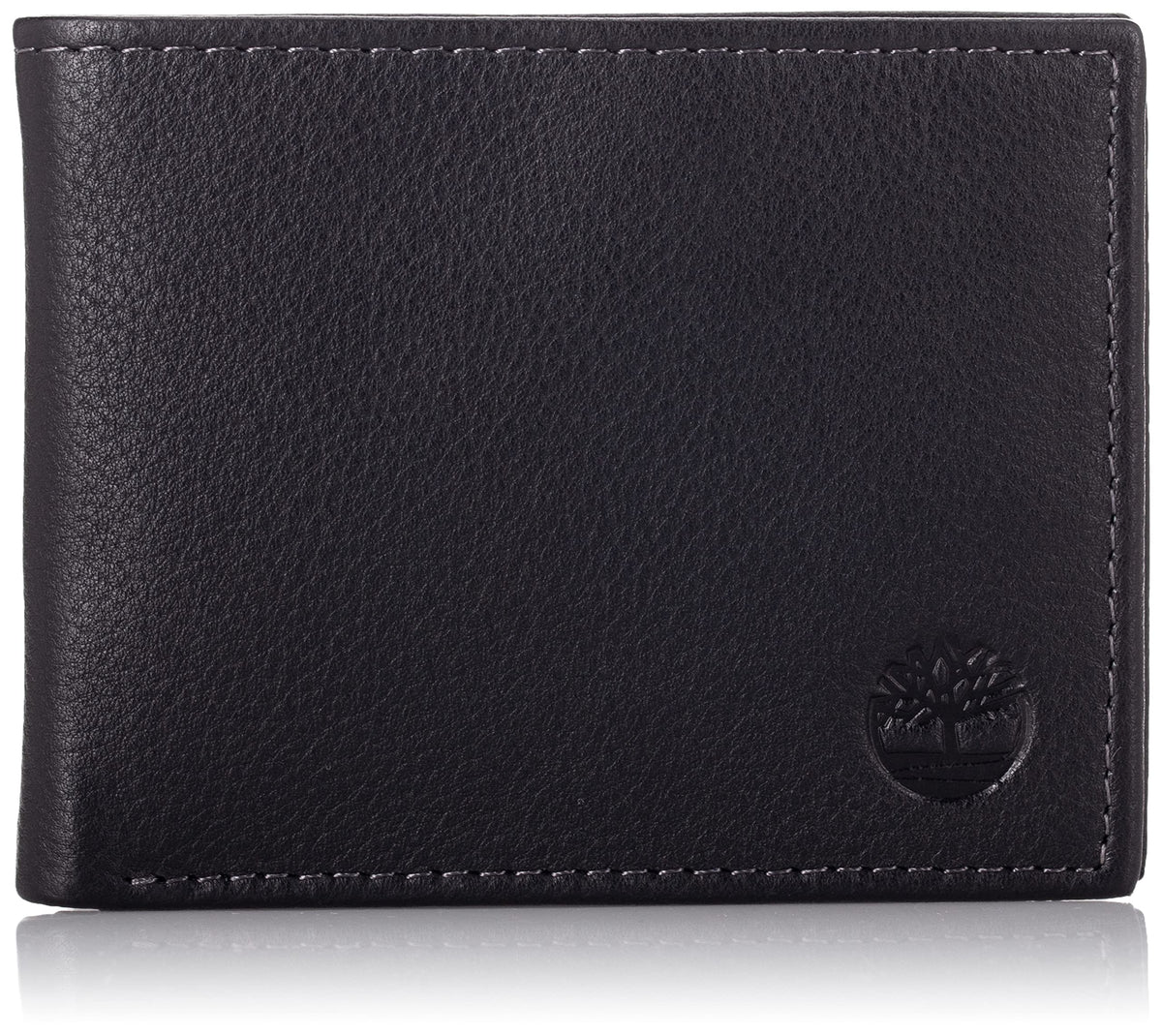 Timberland Men's Wellington RFID Leather Bifold Wallet Trifold Wallet - Black