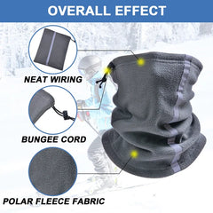 Sponeed 2-Piece Neck Gaiter Ski Face Mask – Winter Snow Half Masks for Men & Women