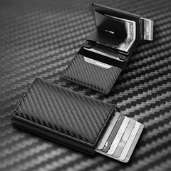 Generic1 Ultra Thin Carbon Fiber Wallet for Men - Black