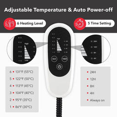 BN-LINK Pet Heating Pad - 16"x18" Electric Warming Mat with Timer & 6 Temperature Modes
