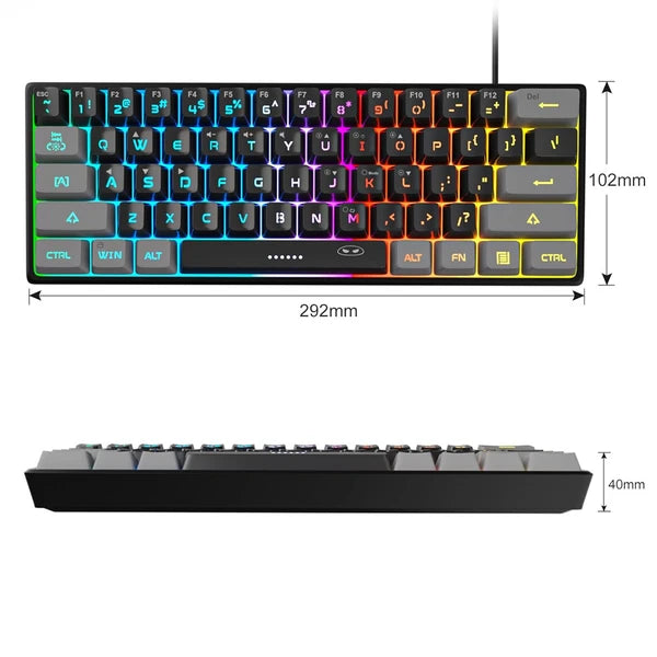 MageGee TS91 Wired Membrane RGB Gaming Keyboard