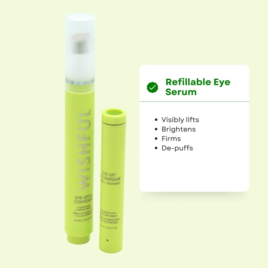 Wishful Lift & Contour 1% Bakuchiol & Peptide Eye Serum, 0.21 Fl Oz (Pack of 1) SF1
