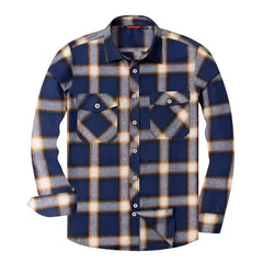 Alimens & Gentle Long Sleeve Button Up Shirt for Men Flannel Shirts Regular Fit