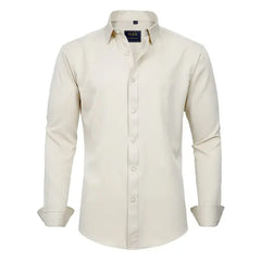 Alimens & Gentle Mens Long Sleeve Button Up Shirt Formal Dress Shirts Regular Fit
