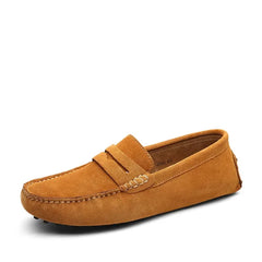 Big Size Men's Casual Loafers Slip On Leather Shoes Lightweight Driving Shoes Moccasins Classic Penny Loafer Flats Boat Shoes